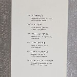 Sharper Image Silver Tech Mirror with Speaker